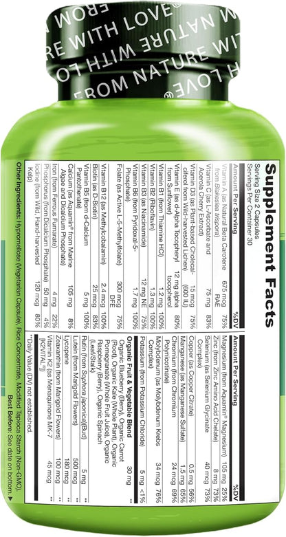 NATURELO Whole Food Multivitamin for Teens 60 Capsules