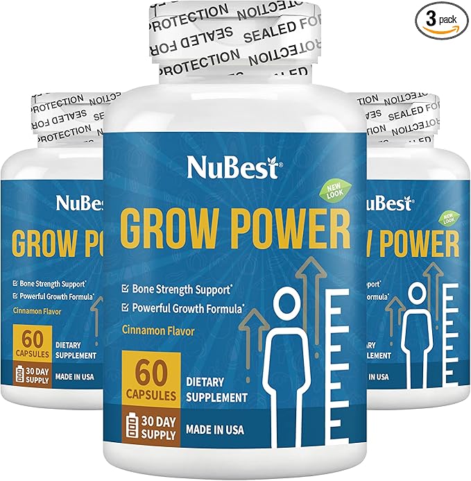 Grow Power Height Growth (10+) & D3, Phosphorus, 3 Pack