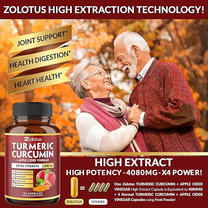 7 in 1 Turmeric Curcumin + 4080mg, 3 3 Month 95% Standardized
