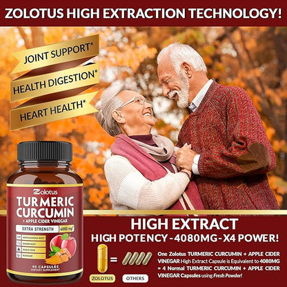 7 in 1 Turmeric Curcumin + 4080mg, 3 3 Month 95% Standardized