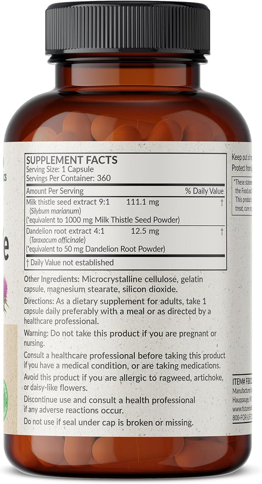 Futurebiotics Milk Thistle Silymarin Marianum & 360 Capsules