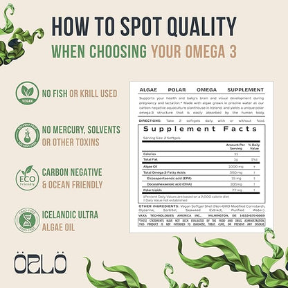Orlo PRENATAL DHA 3 Supplement Omega3s - Omega-3 Oil (60 Mini