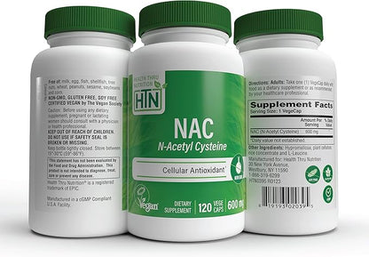 Health Thru Nutrition NAC N-Acetyl-Cysteine 600mg 120 Capsules