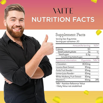 VAITE Glutathione Gummies for Skin 60 Gummies