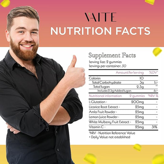VAITE Glutathione Gummies for Skin 60 Gummies