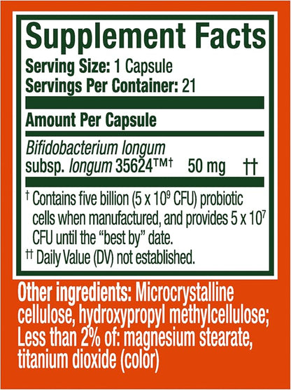 Align Probiotic Extra Strength, Probiotics for Women and Men, #1 Doctor Recommended Brand‡, 5X More Good Bacteria^ to Help Support a Healthy Digestive System*, 21 Capsules (Packaging May Vary)