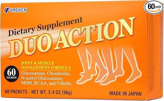 Umeken Duo Action, Glucosamine & Chondroitin 1 Month (60 Packets)