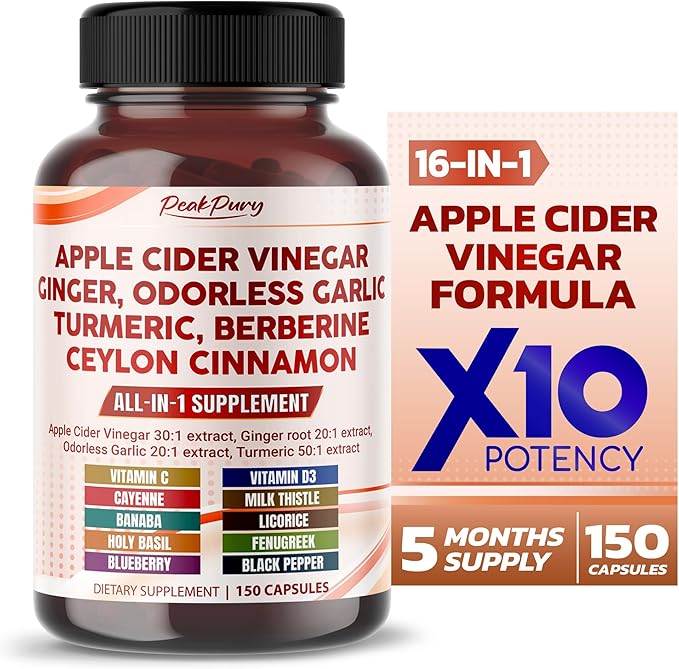 Apple Cider Vinegar 9000mg Ginger 1000mg 600mg Turmeric 1000mg Berberine 600mg -