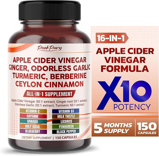 Apple Cider Vinegar 9000mg Ginger 1000mg 600mg Turmeric 1000mg Berberine 600mg -