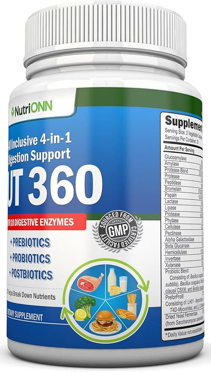 Probiotics, Prebiotics & Postbiotics with 18 4-in-1 Complete