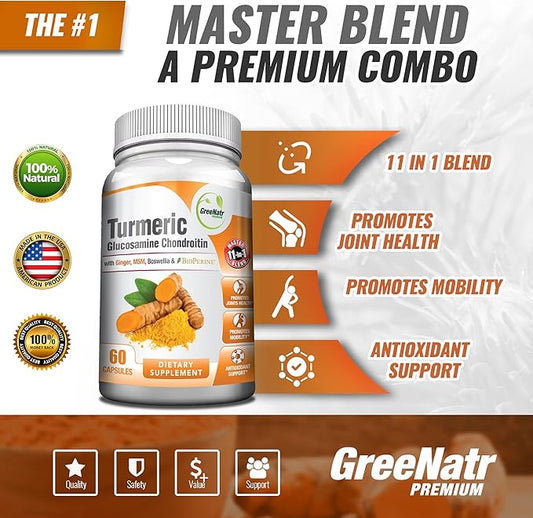 Turmeric Curcumin with Black Pepper 60 Capsules (1 Bottle)