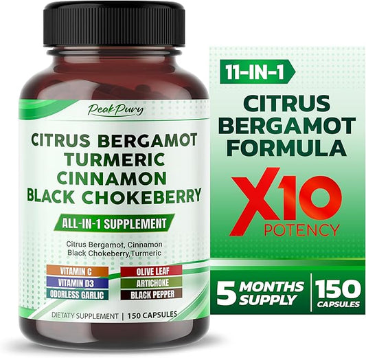 Citrus Bergamot 7500mg Cinnamon 6000mg Black 6000mg Turmeric 2500mg -