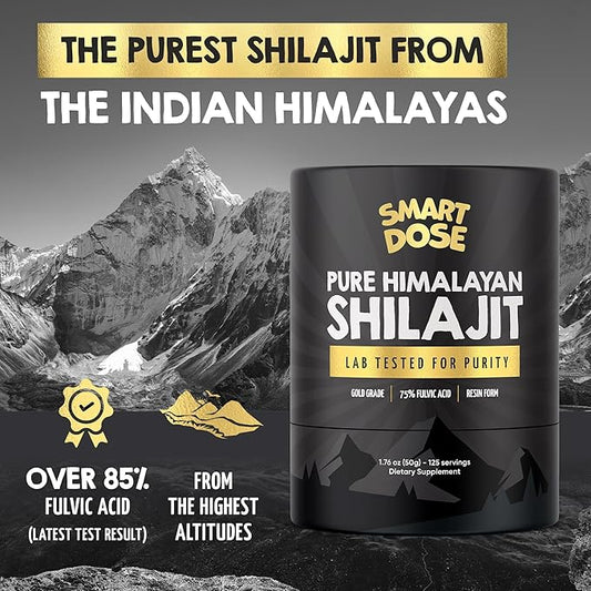 Pure Himalayan Shilajit Resin 85% Fulvic 125 Servings