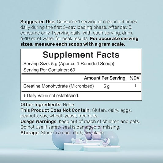 2 Pack Creatine Monohydrate Powder 600 Grams (21.2oz), Unflavored | Pure | Micronized Creatine Powder, 5000mg Per Serving, 4 Month Supply, Vegan | Keto, Non-GMO, No Filler, No Additives - 120 Servings