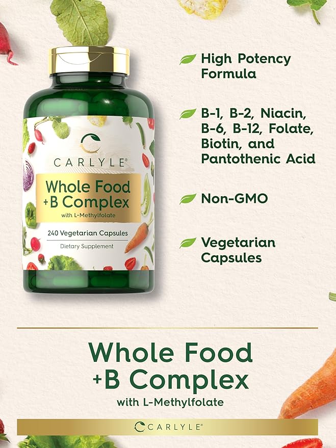 Carlyle B Complex with Whole Food 240 Capsules