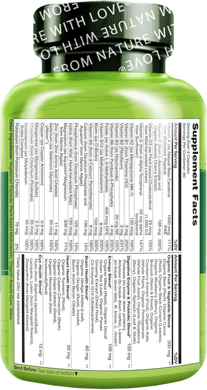 NATURELO Mens Multivitamins 240 Vegetarian