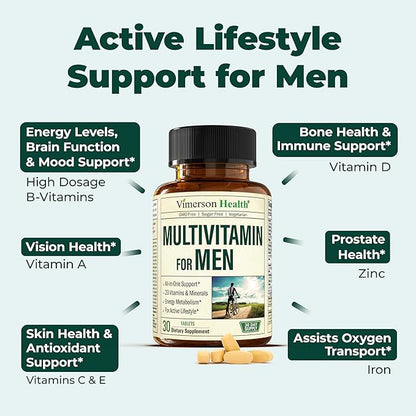 Multivitamin for Men B12, Zinc,