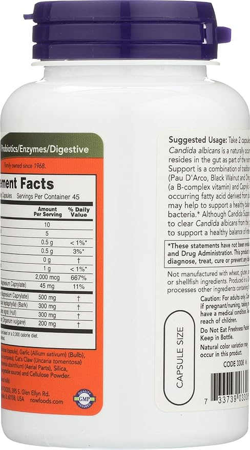 NOW Candida Support, 90 Count (Pack 2)