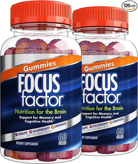 Focus Factor Nootropic Gummies, Memory Supplement 60 Count, 2