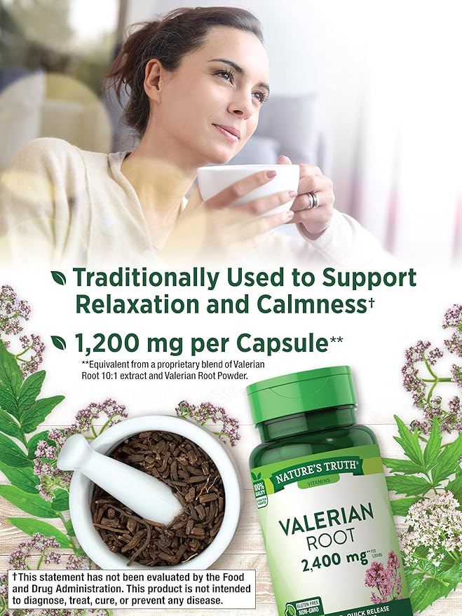 Nature's Truth Valerian Root Capsules 2400mg | 90 Count
