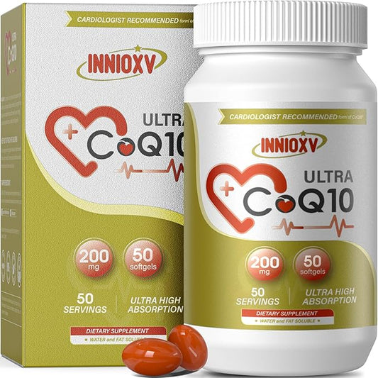 CoQ10 200mg Softgels for Heart Health, CoQ10 Nutritional 50 Softgels