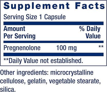 Life Extension Pregnenolone Hormone Balance 100mg, 50mg - 90 Vegetarian