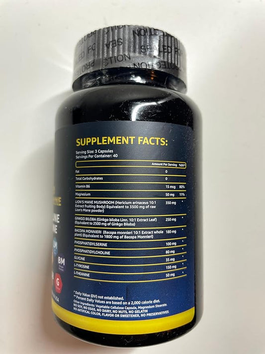 Organic Lions Mane Supplement Capsules 120 Real