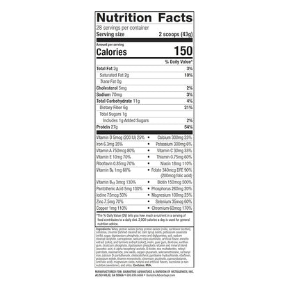 Bariatric Advantage High Protein Meal Replacement Drink Mix, Protein Powder Whey Isolate for Gastric Bypass and Sleeve Gastrectomy Patients, 27g Protein, Lactose Free - Creme - 28 Servings