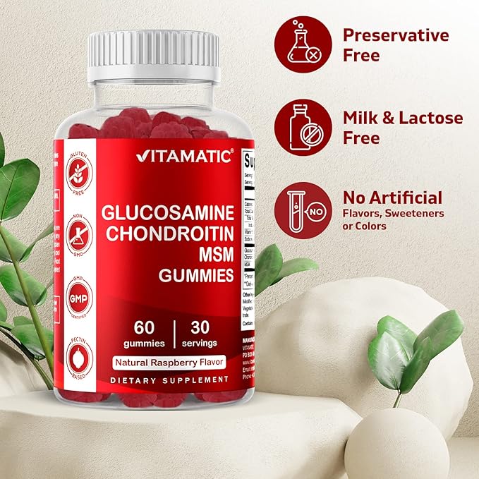 Vitamatic Glucosamine Chondroitin Gummies with MSM 60 Pectin