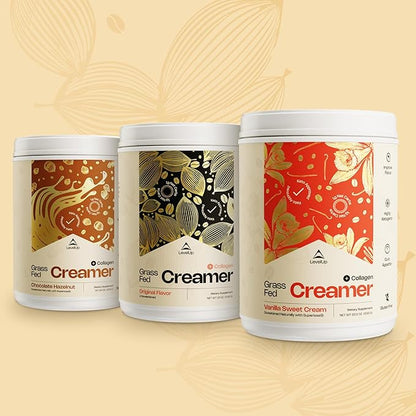 LevelUp Creamer, with Energizing MCT Oil and Collagen Peptides, Keto Coffee Creamer, Supports Natural Energy & Ketone Production - Original (Unsweetened) 19 oz