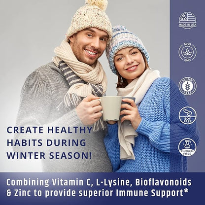 Vitamin C 1000mg Complex with L-Lysine 500mg, Zinc 12mg, Bioflavonoids 300mg. Doctor Bottles.(2)