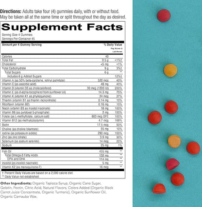 SmartyPants Prenatal Multivitamins and Probiotic Immunity 3 Fish D3, C, (30 Day