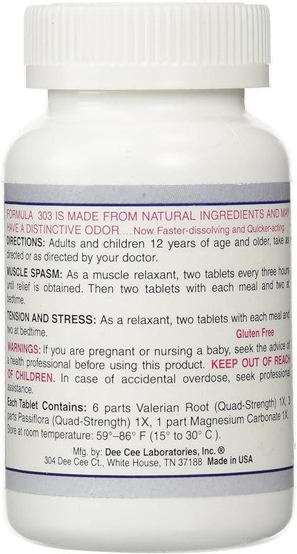 Dee Cee Labs Formula 303 Maximum 250 Tablets;