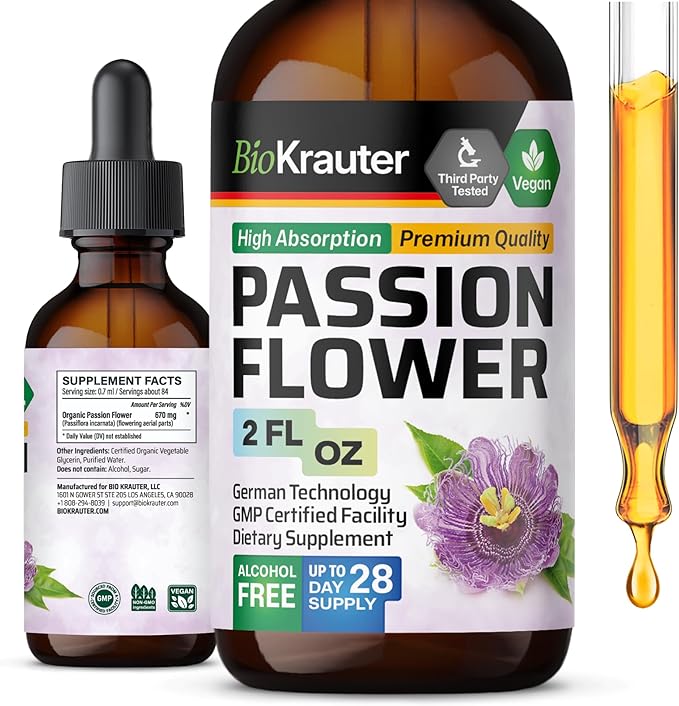 BIO KRAUTER Passionflower Tincture 2 Fl.Oz.