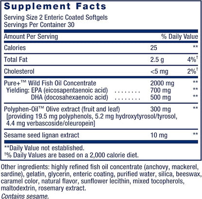 Life Extension Super Omega-3 EPA/DHA Fish 60 Softgels