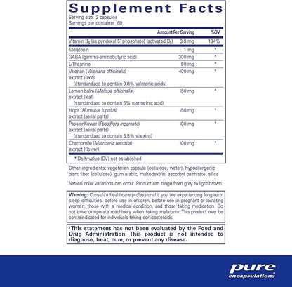 Pure Encapsulations Best-Rest Formula 120 Capsules