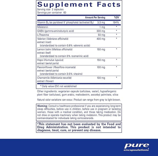 Pure Encapsulations Best-Rest Formula 120 Capsules