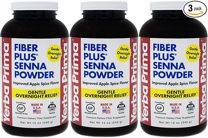 Yerba Prima Fiber Plus Senna Powder, 12 Ounce 3) -