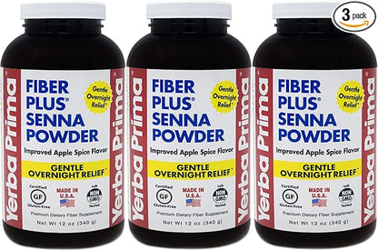 Yerba Prima Fiber Plus Senna Powder, 12 Ounce 3) -