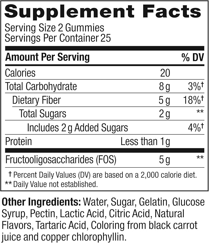 OLLY Fiber Gummy Rings, 5g Prebiotic 50ct