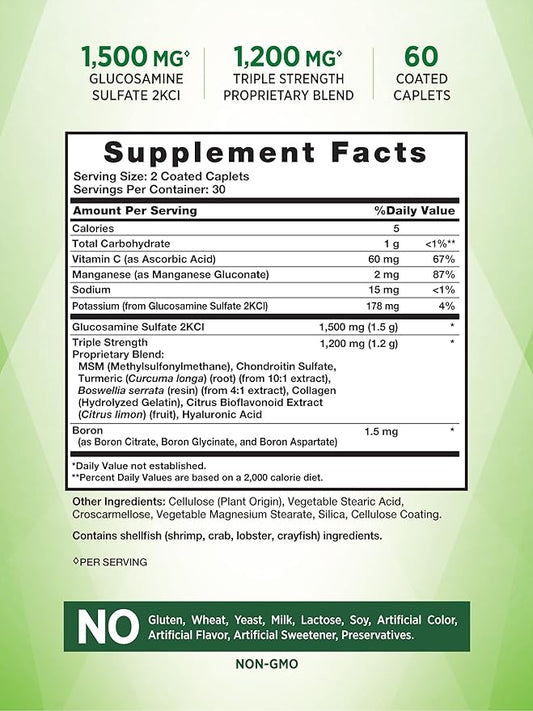 Glucosamine Chondroitin MSM Complex 60 Caplets