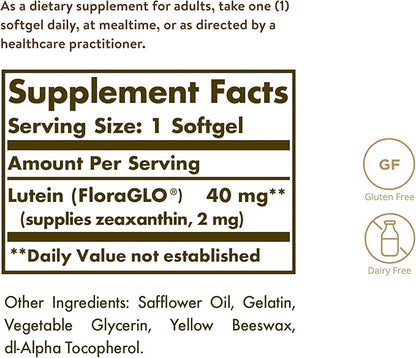 Solgar Lutein 40 mg, 30 Softgels 30 Servings