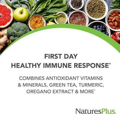 Natures Plus AgeLoss First Day Healthy Immune Response - 90 Tablets - Vegetarian, Gluten Free - 30 Servings