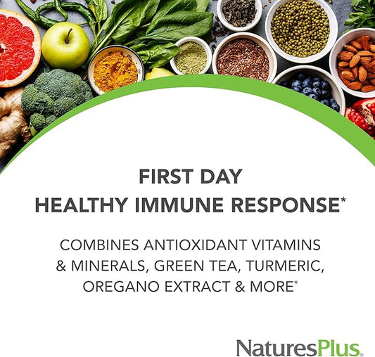 Natures Plus AgeLoss First Day Healthy Immune Response - 90 Tablets - Vegetarian, Gluten Free - 30 Servings