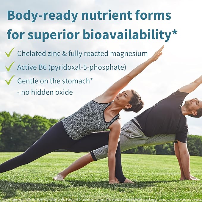 Neurobalance, High Absorption Zinc Magnesium B6 24mg, Oxide-Free B6, 120 120 Tablets,