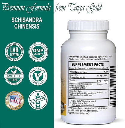 Schisandra Chinensis Supplement, Wild Siberian Herbal 100 Vegetarian