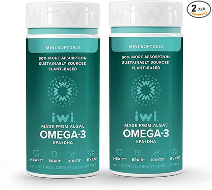 Iwi Life Omega-3, 120 Mini Softgels (60 Servings), 3 with