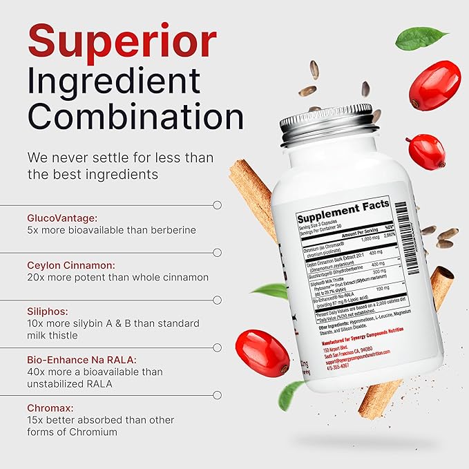 Advance Berberine Matrix 90caps: 5 in 1 Dihydroberberine 400mg, Milk 300mg, Ceylon 20:1 400mg 400mg , 100mg, Chromium 1000mcg
