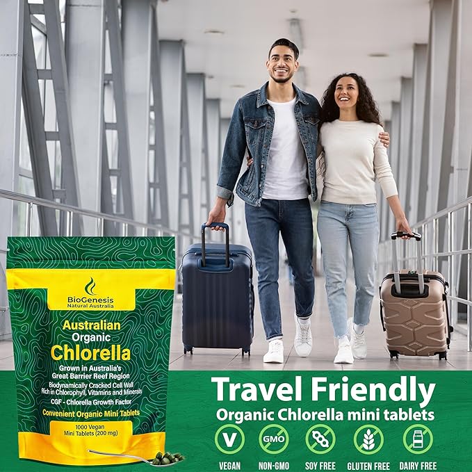 Organic Chlorella Mini Tablets, Australian (1000, Organic