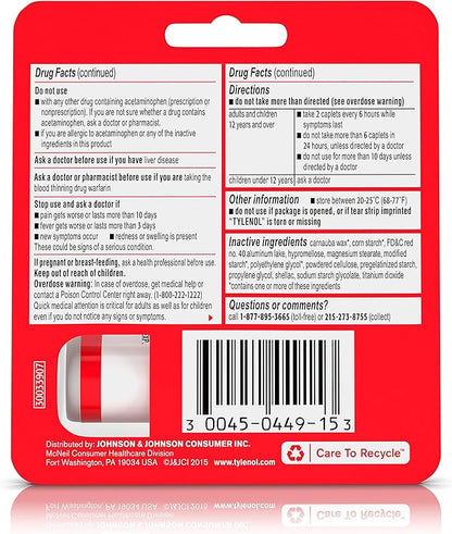 Tylenol Extra Strength Caplets with 500 10 ct